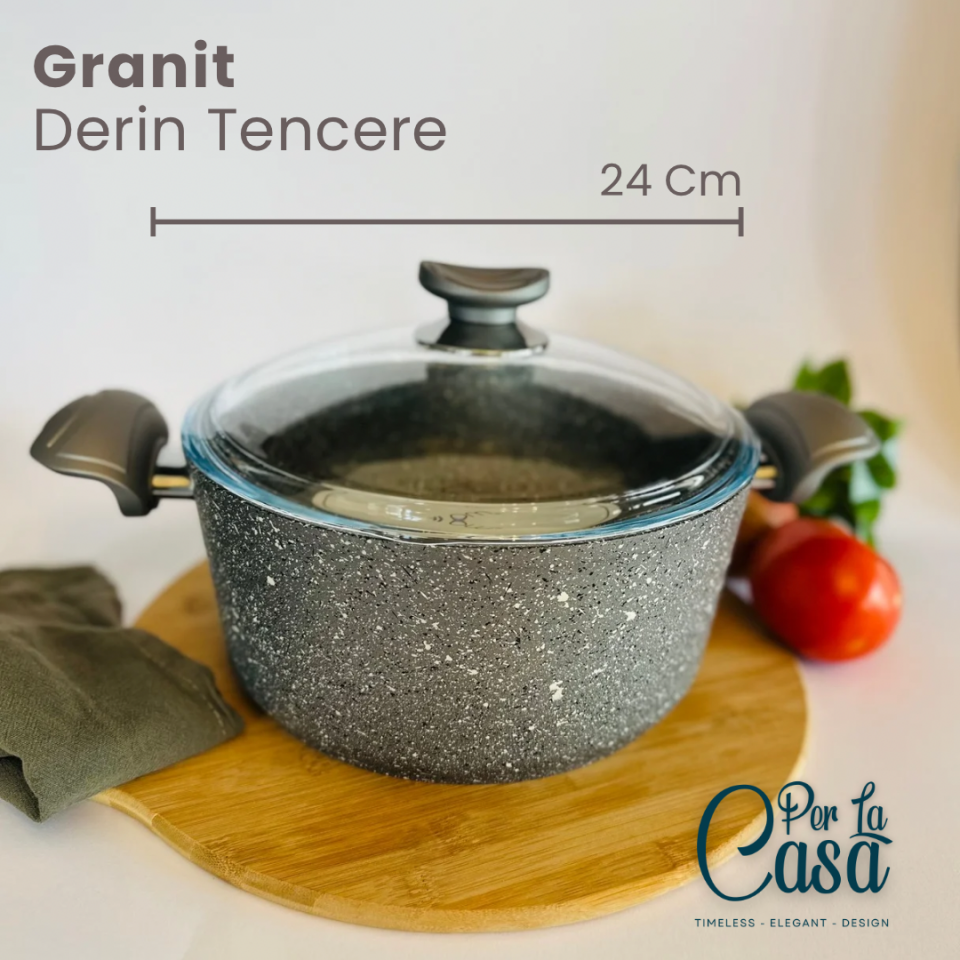 Glenn Granit Derin Tencere 24 cm